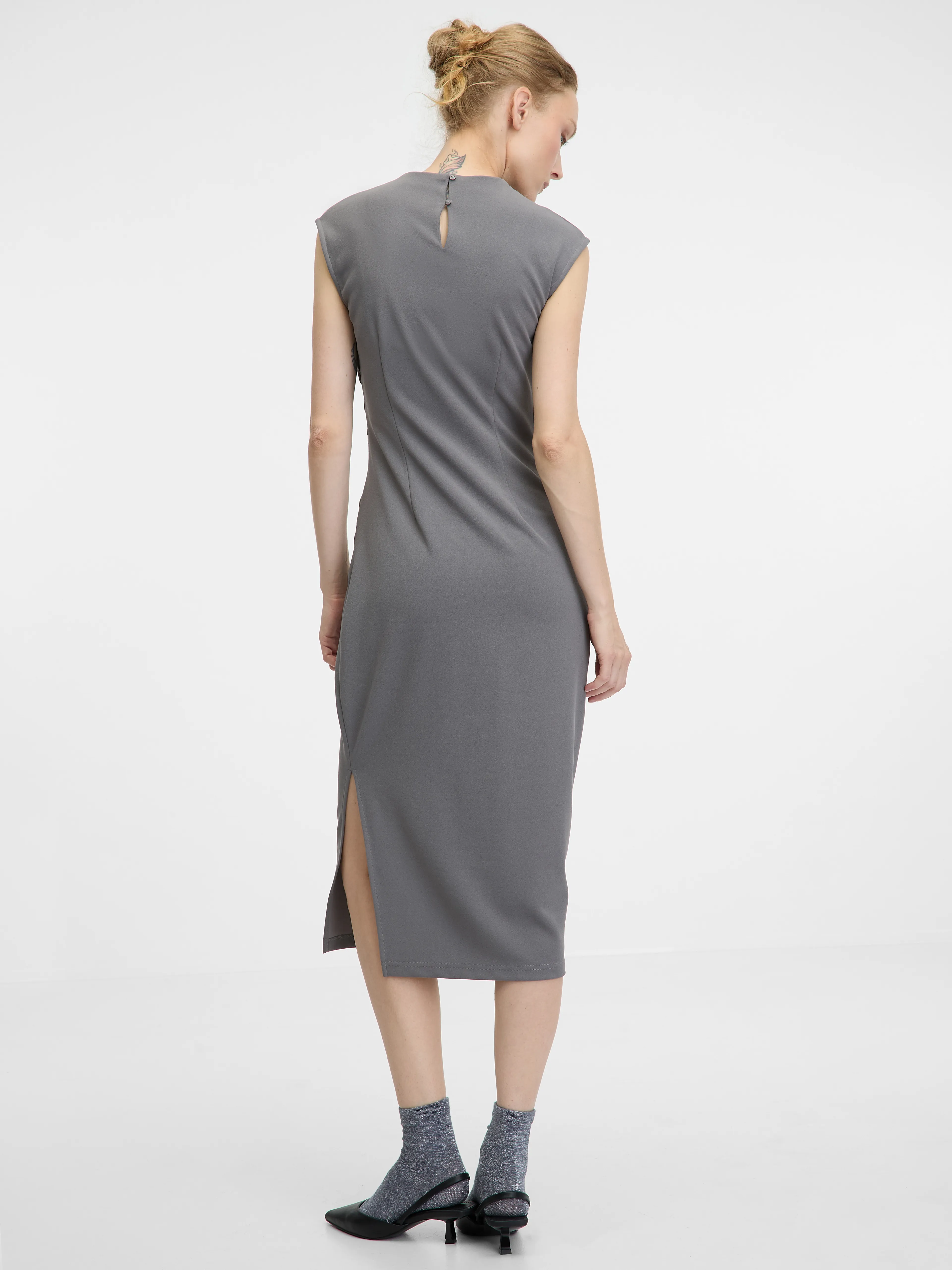 Graues Damen-Midikleid ORSAY