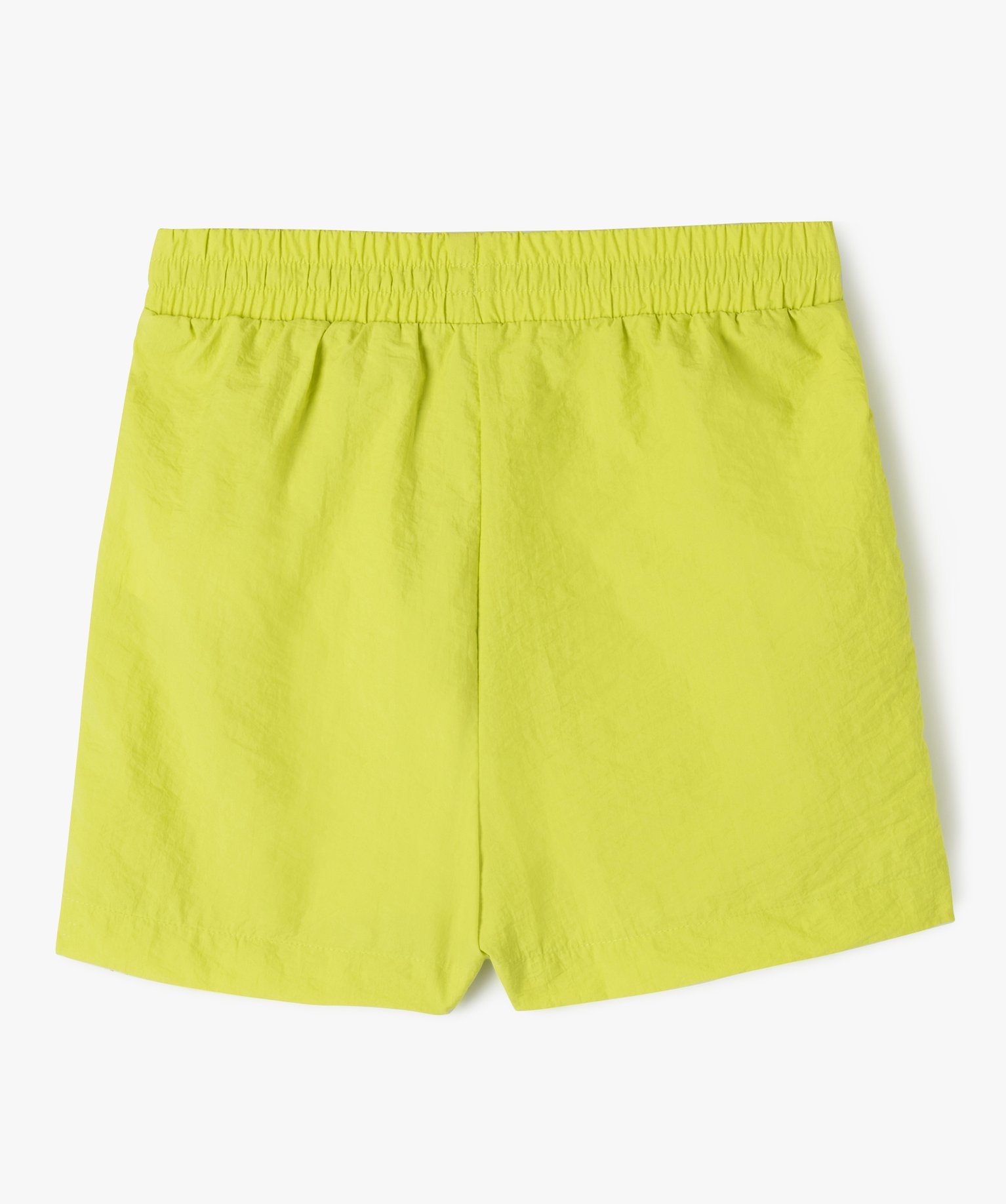 Short en toile de parachute avec taille élastique ajustable... vert | GEMO