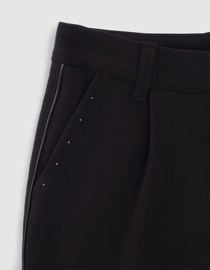 Pantalon noir 7/8ème détails clous fille