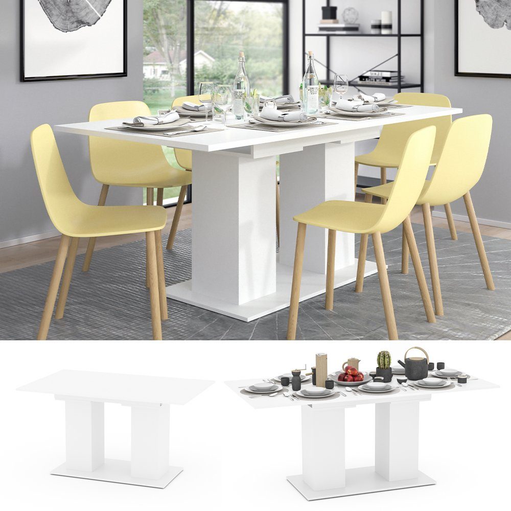 Vicco Esstisch Esszimmertisch ausziehbar DIX 140 - 180 cm Weiß