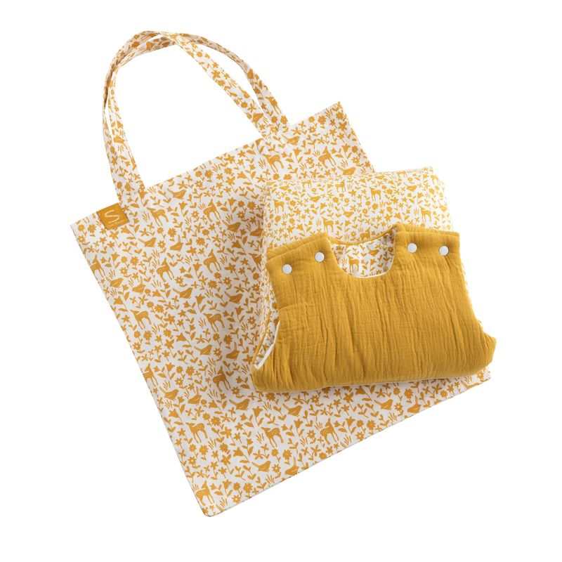 Gigoteuse ouatinée 0-6 mois jaune Promenons nous