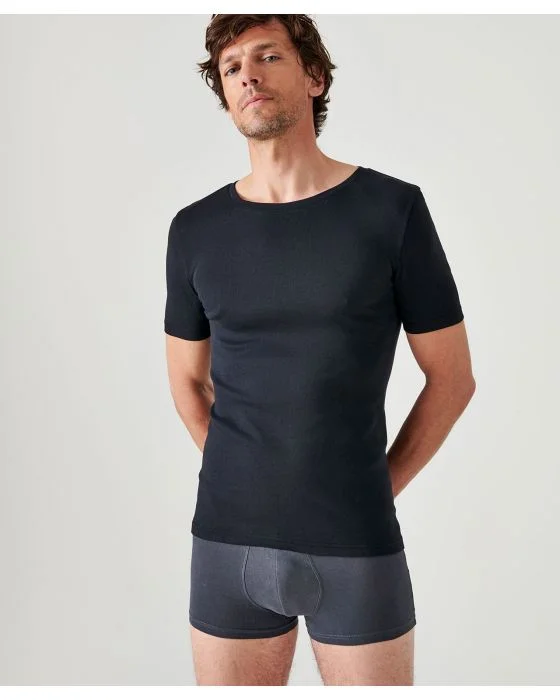 Lot de 2 tee-shirts Essential col rond, manches courtes