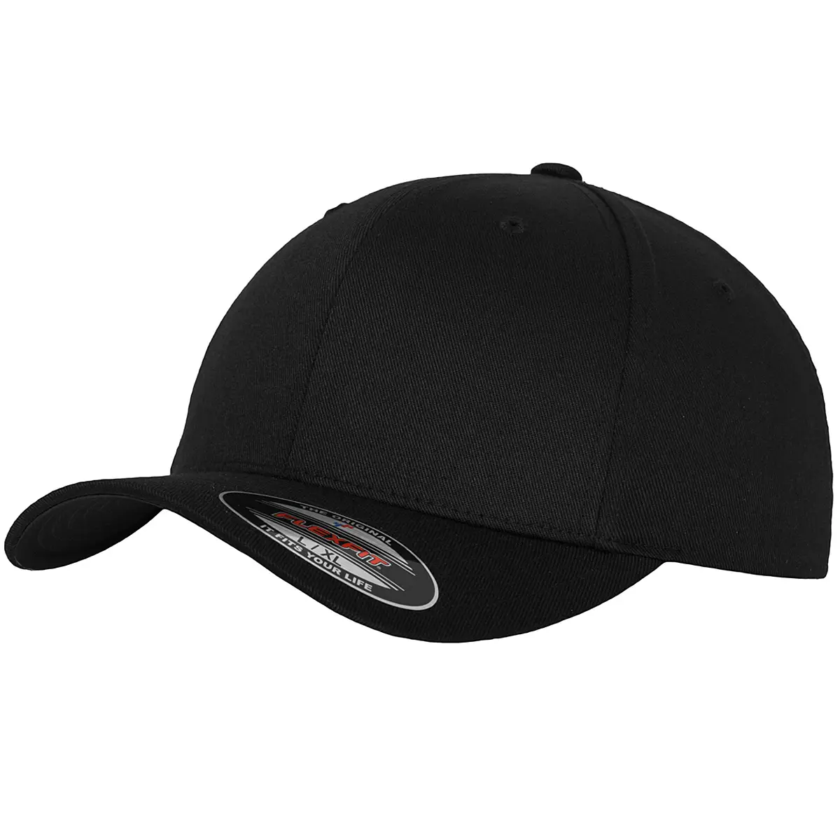Flexfit Wooly Combed Cap schwarz/schwarz