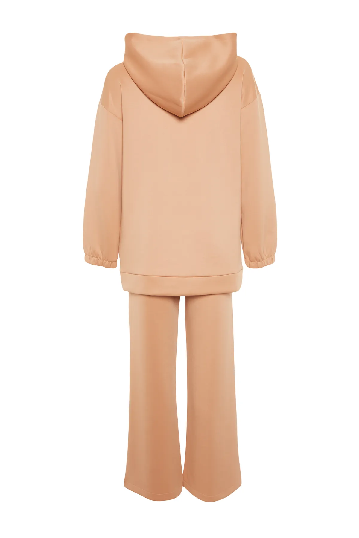 Trendyol Modest  Strick-Trainingsanzug-Set für Taucher/Taucher mit Kamelkragen und Kapuze, detailliert TCTAW24EN00011