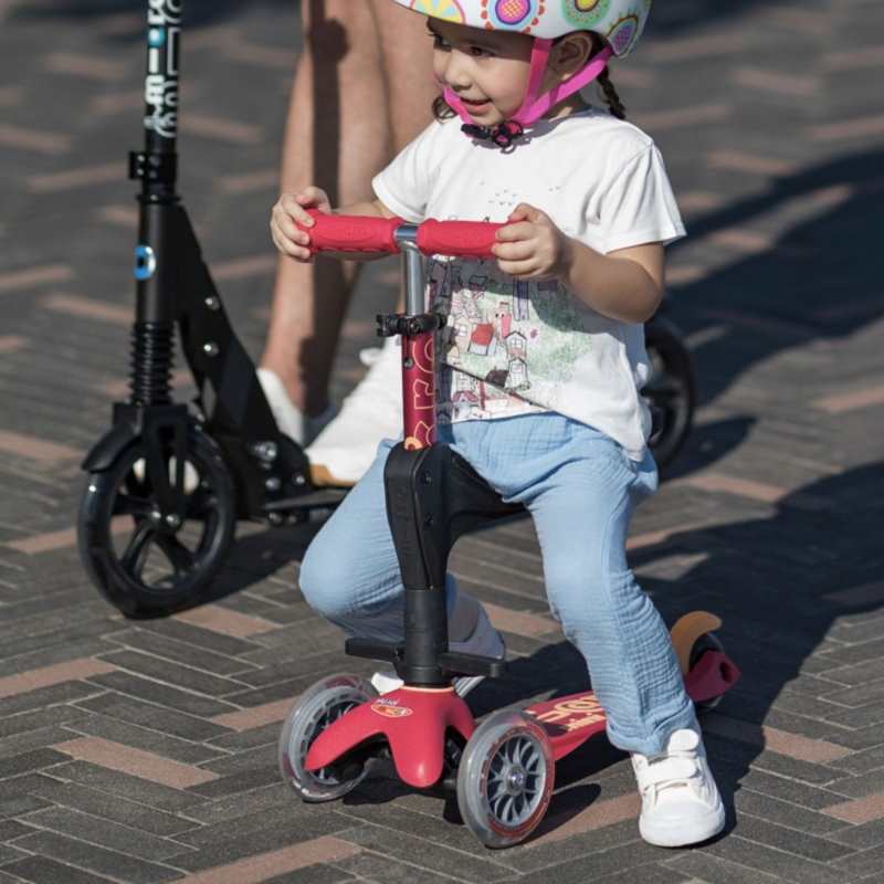 Trottinette évolutive 3 roues – Mini Micro 3en1 Deluxe + Rubis Led
