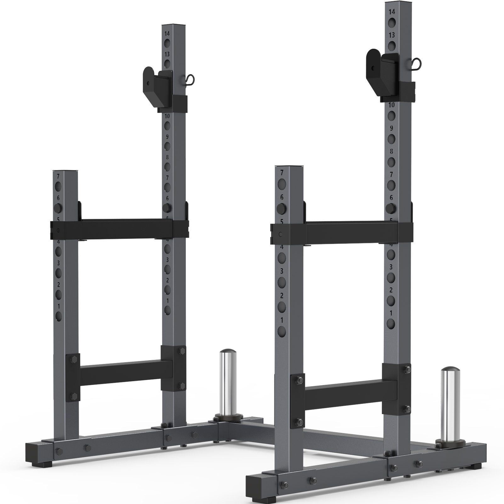 PASYOU Squat Rack SR30, Multi-Funktionales Barbell Rack, Höhenverstellbare Langhantelablage