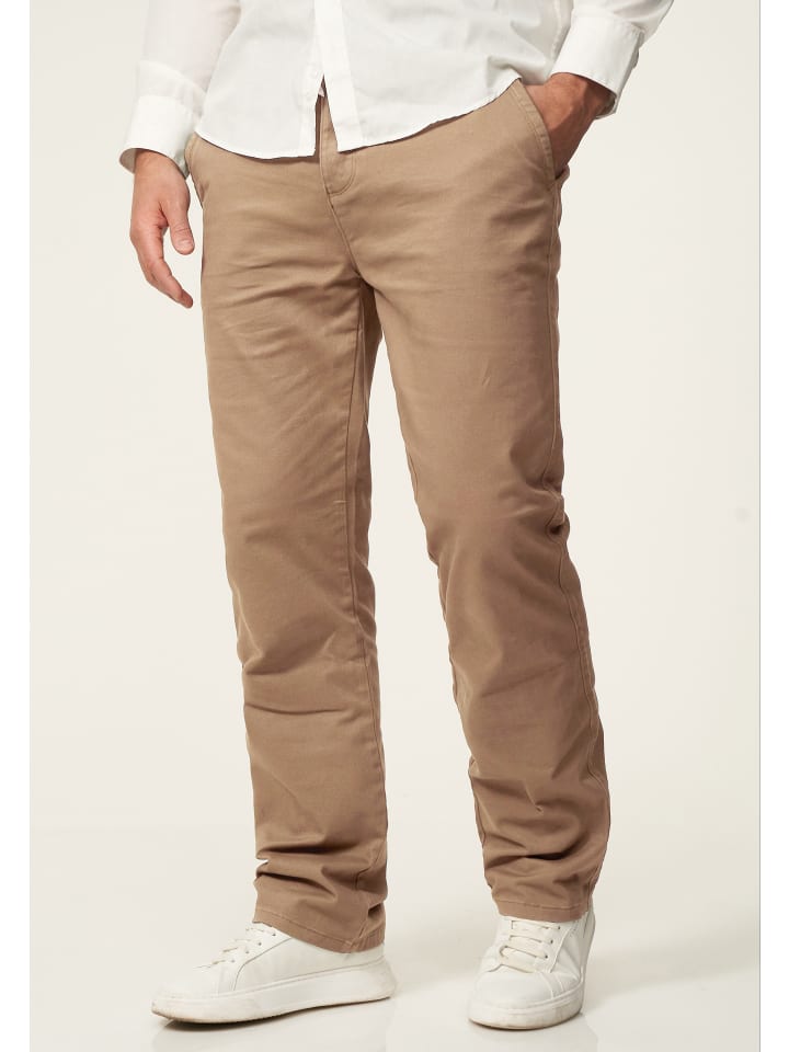 DAILY COTTON Chinohose - DCDAVIE Chino Hose Jeans Stoffhose Straight-Fit in Beige günstig kaufen