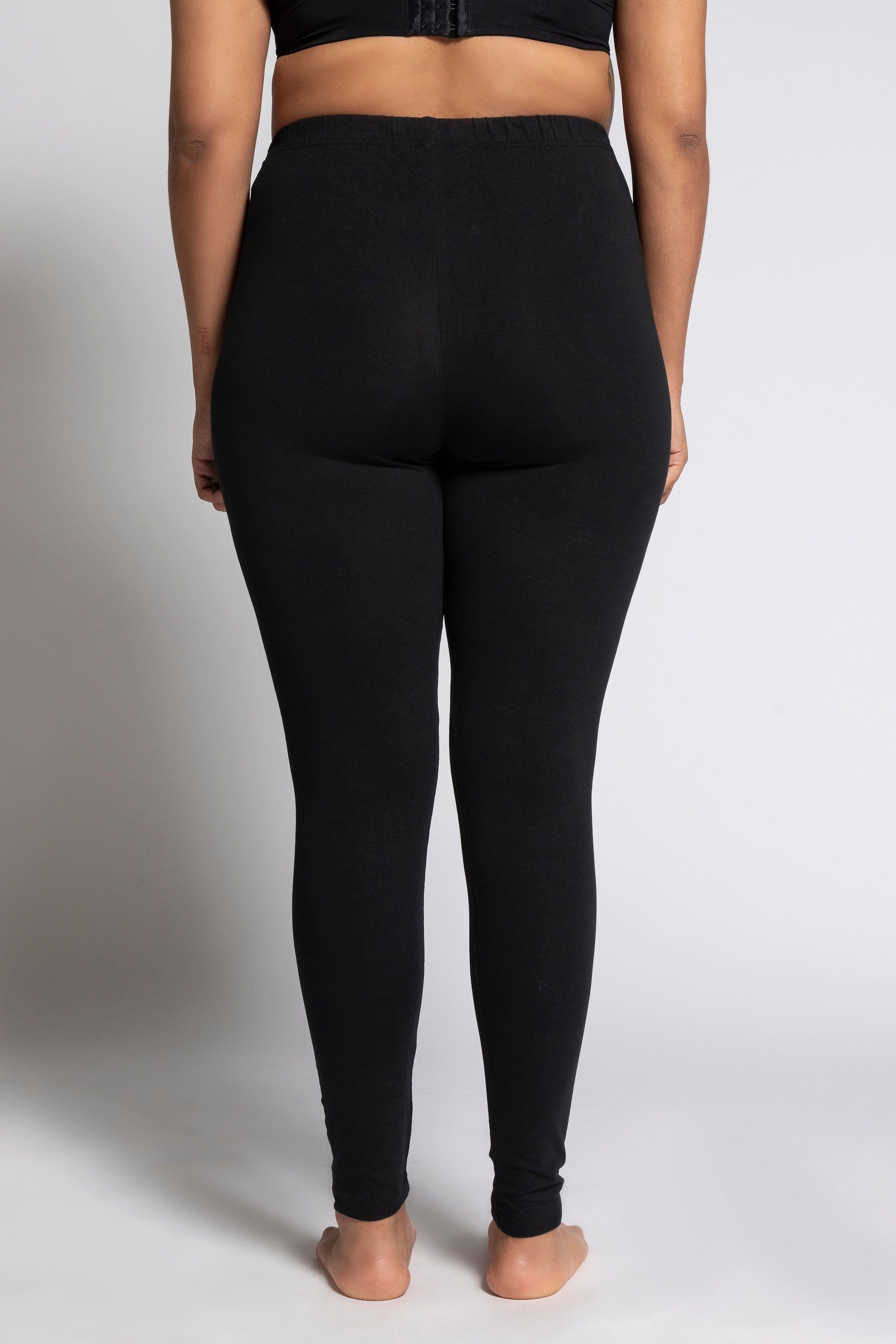 Ulla Popken Funktionshose Leggings Baumwolle Rundum-Gummibund