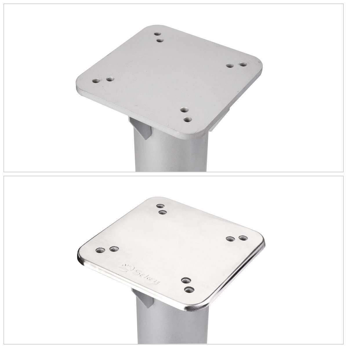 Sekey Schirmhalter Bodenhülse Universal-Bodenplatte Sonnenschirmständer für Ampelschirm, für Stöcke bis Ø 48 mm