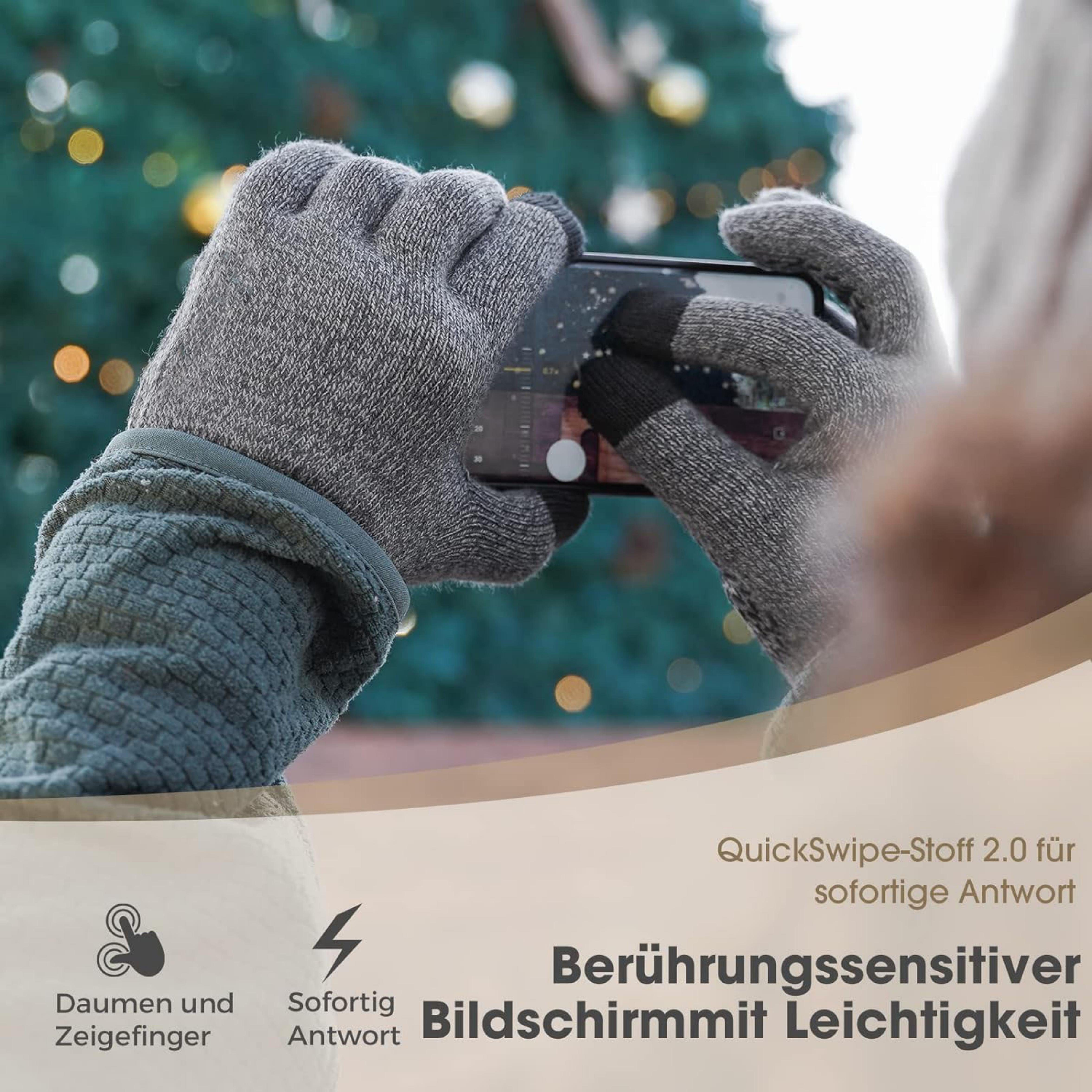 Coonoor Strickhandschuhe Touchscreen Stoff Handschuhe, Winter, Unisex