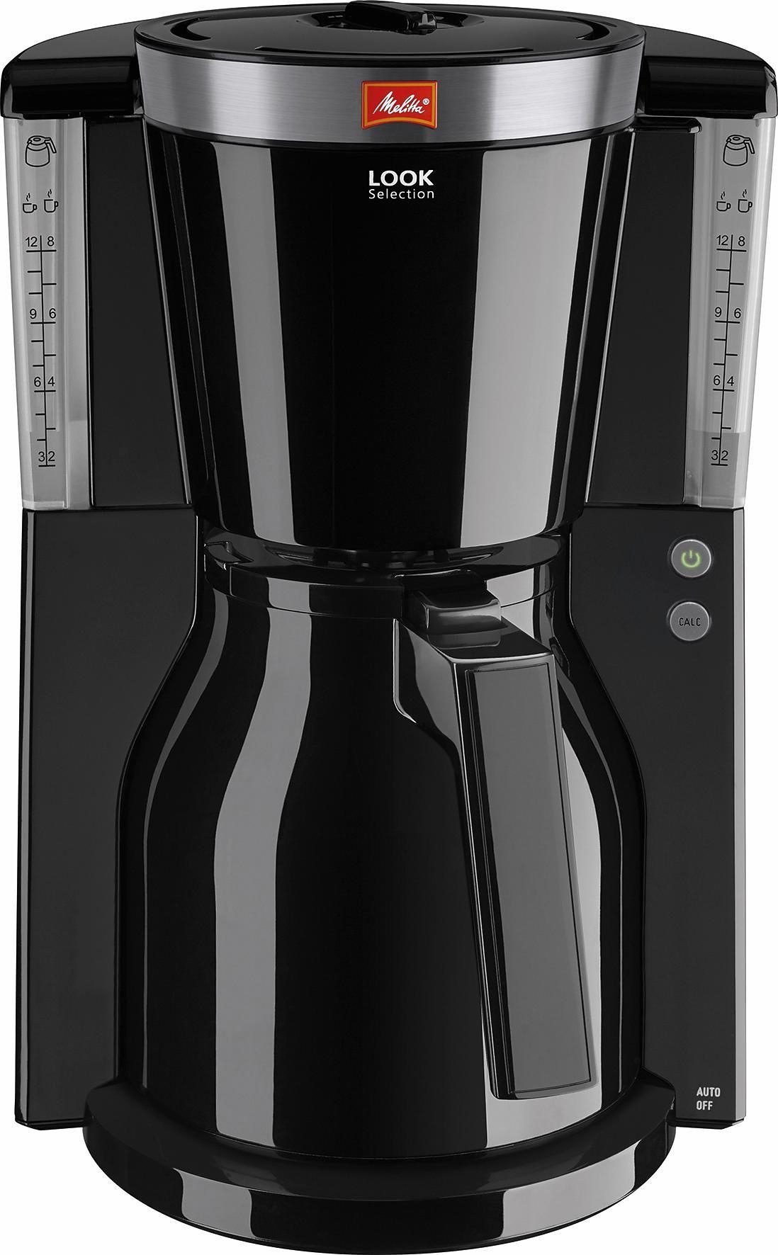 Melitta Filterkaffeemaschine Melitta® Look® Therm Selection 1011-12, 1,1l Kaffeekanne, Papierfilter 1x4, Thermokanne mit Einhandbedienung