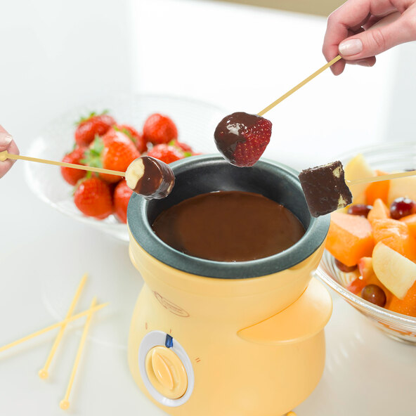 Mini Schoko-Fondue, gelb