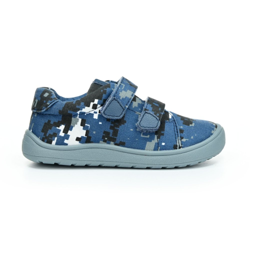 Protetika Roby Blue Canvas Barfußschuhe Klett