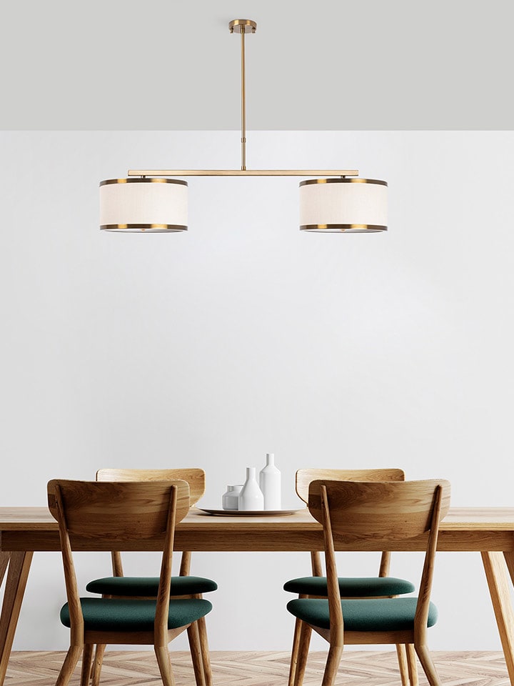 Opviq Hängeleuchte in Creme/ Gold - (B)100 x (H) 75 cm günstig kaufen onesize