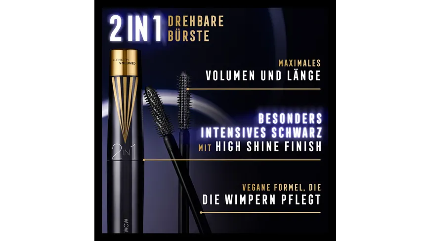 MAX FACTOR Masterpiece 2in1 Lash Wow Mascara 7 ml 03 - Midnight Black