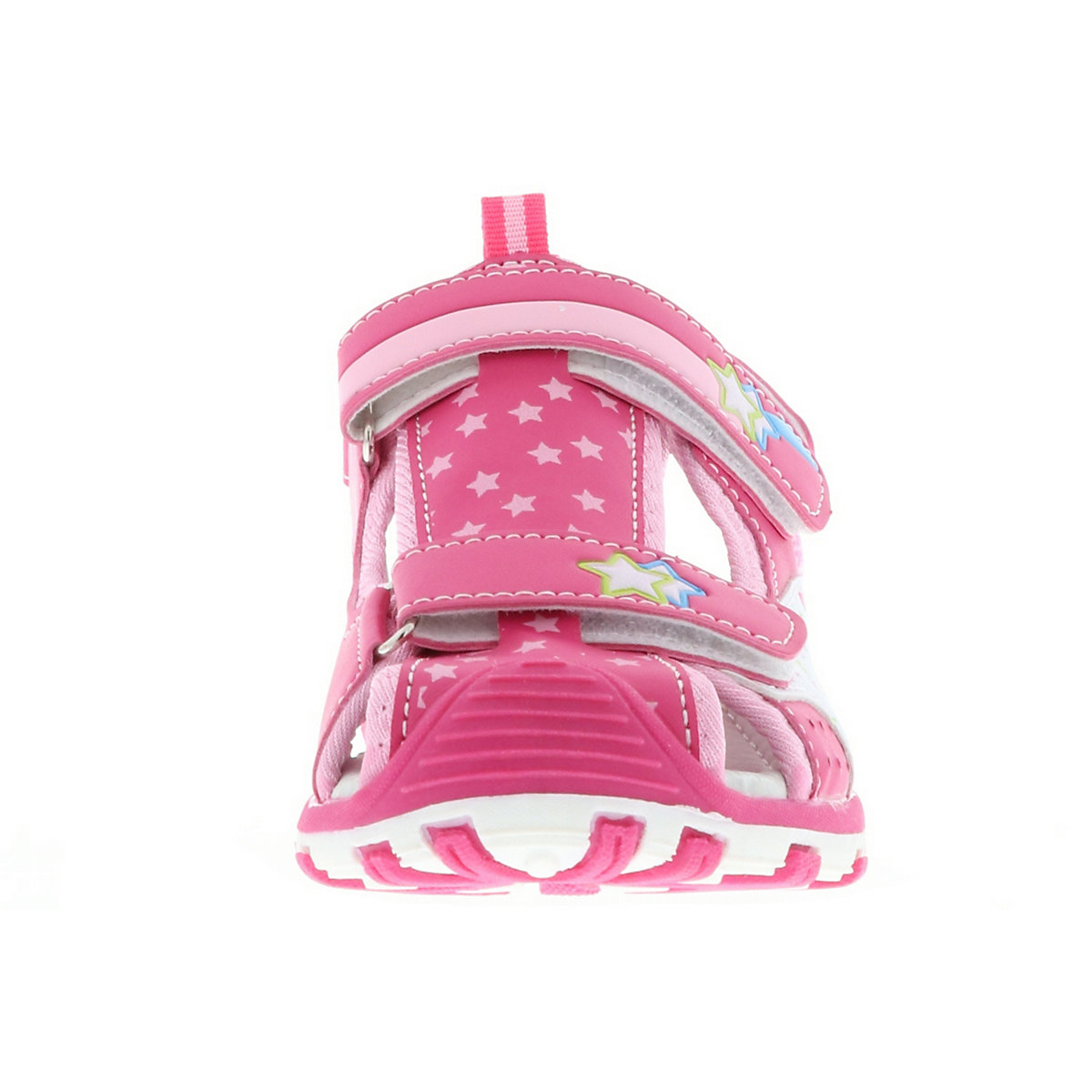 Kinder Mädchen Trekkingsandalen Outdoorschuhe Halbschuhe Klettverschluss Sternchen pink/rosa/weiß