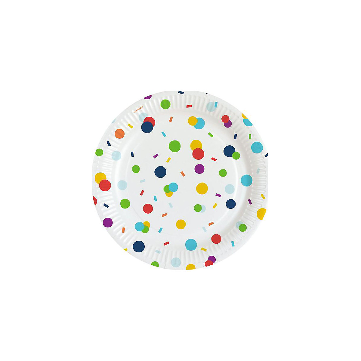 Pappteller Konfetti 23cm, 8 Stück
