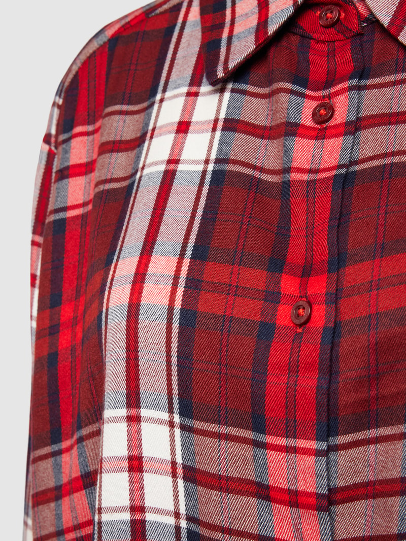 Nachthemd mit Tartan-Karo in bordeaux rot