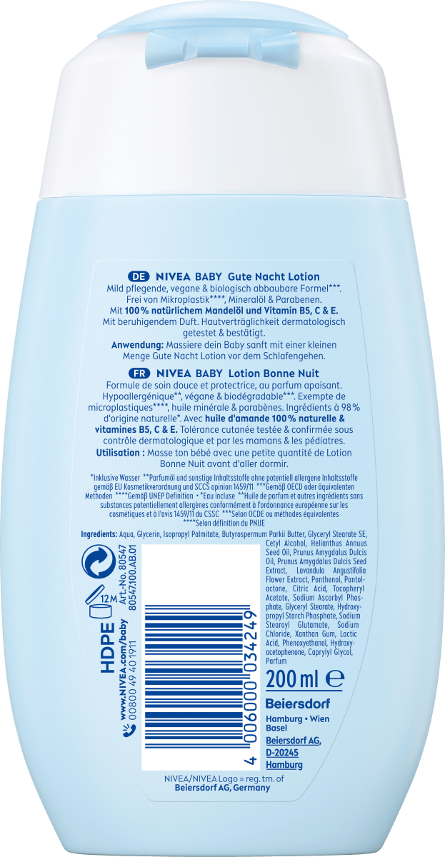 Baby Lotion Gute Nacht, 200 ml