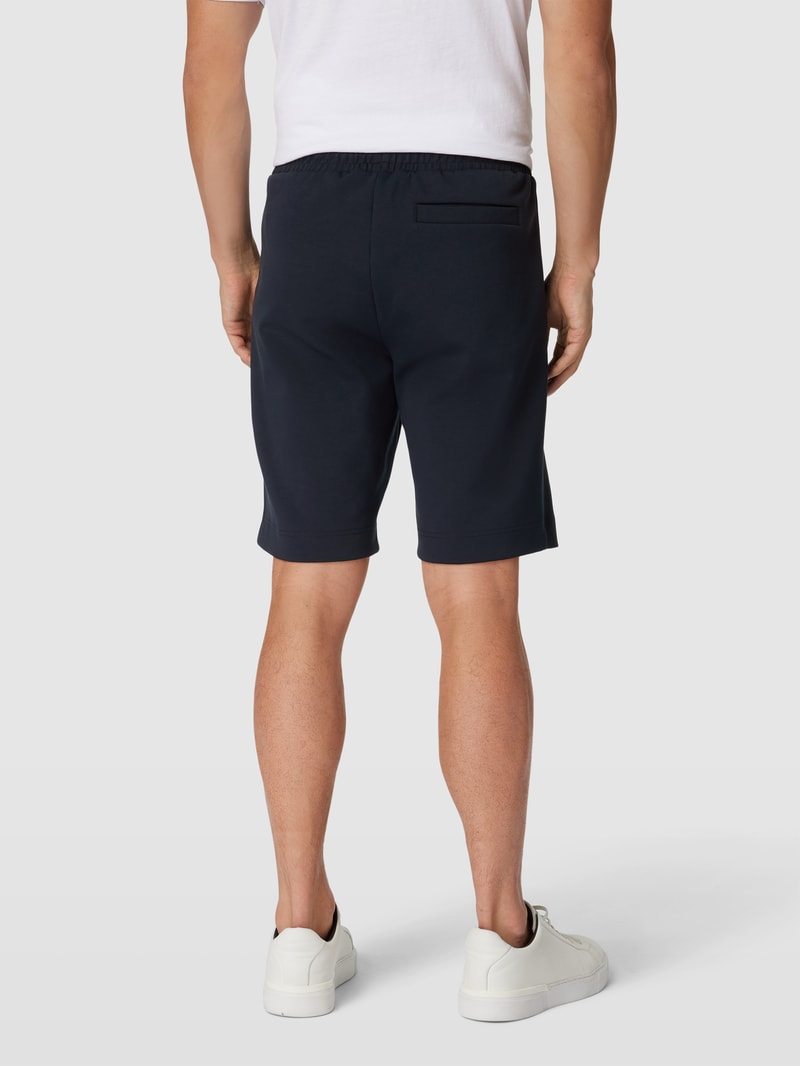 Shorts mit Label-Details Modell 'Headlo' in marineblau