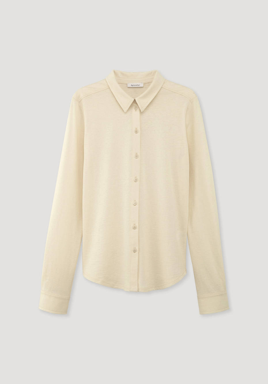 Jersey-Bluse aus Bio-Baumwolle mit Bio-Schurwolle