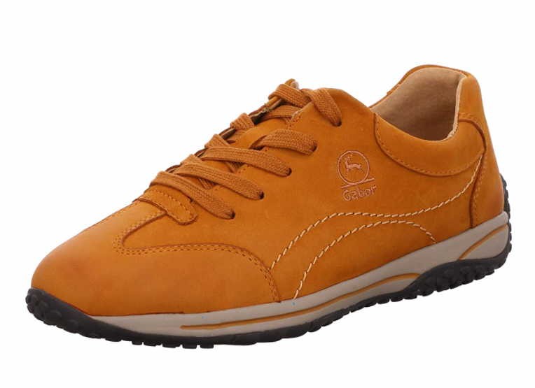 GABOR Komfort Schnürer beige Da Schnürschuh sportl gelb