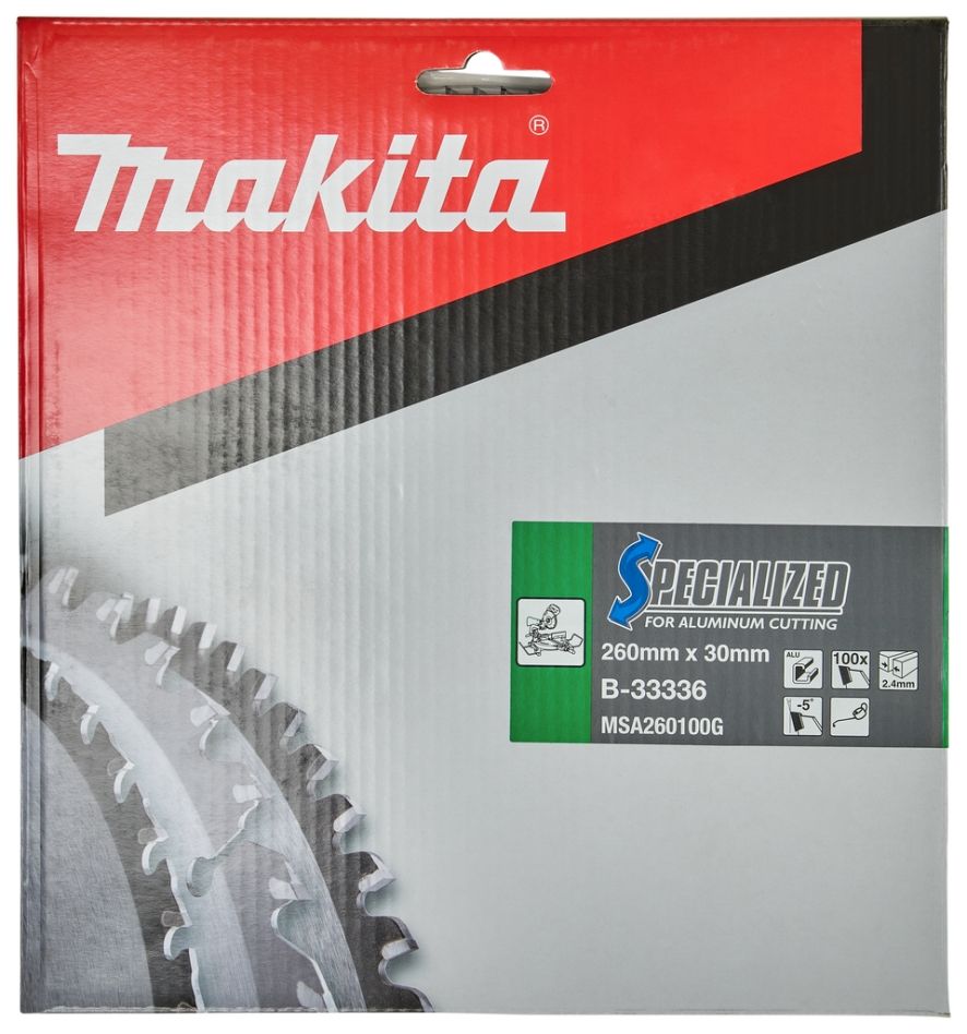 Makita pribor B-33336 HM list pile Specifikacije Aluminij 260 x 30 x 100T