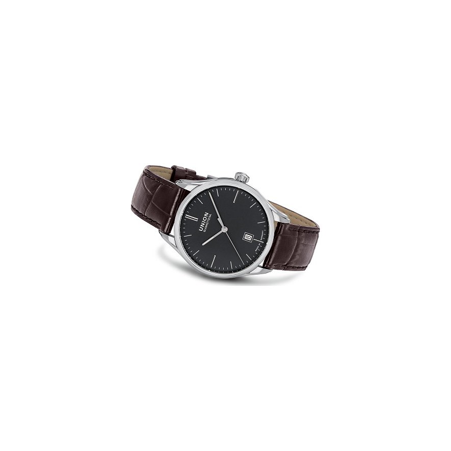 Union Glashütte Herrenuhr Viro Datum 41 mm