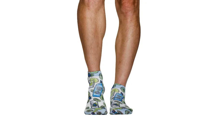 wigglesteps Herren Sneaker Socken GIN TIME Light Light Blue