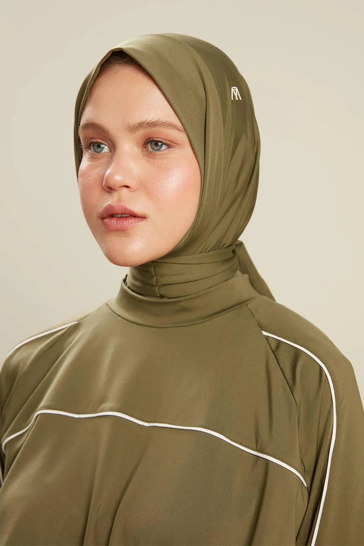 Manuka  GEBUNDENER BADEANZUG MIT HAUBE KHAKI