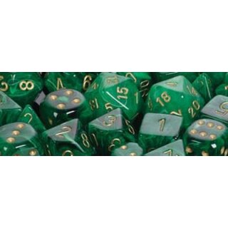 Vortex Green-Gold 7-Würfel Set (Signature)