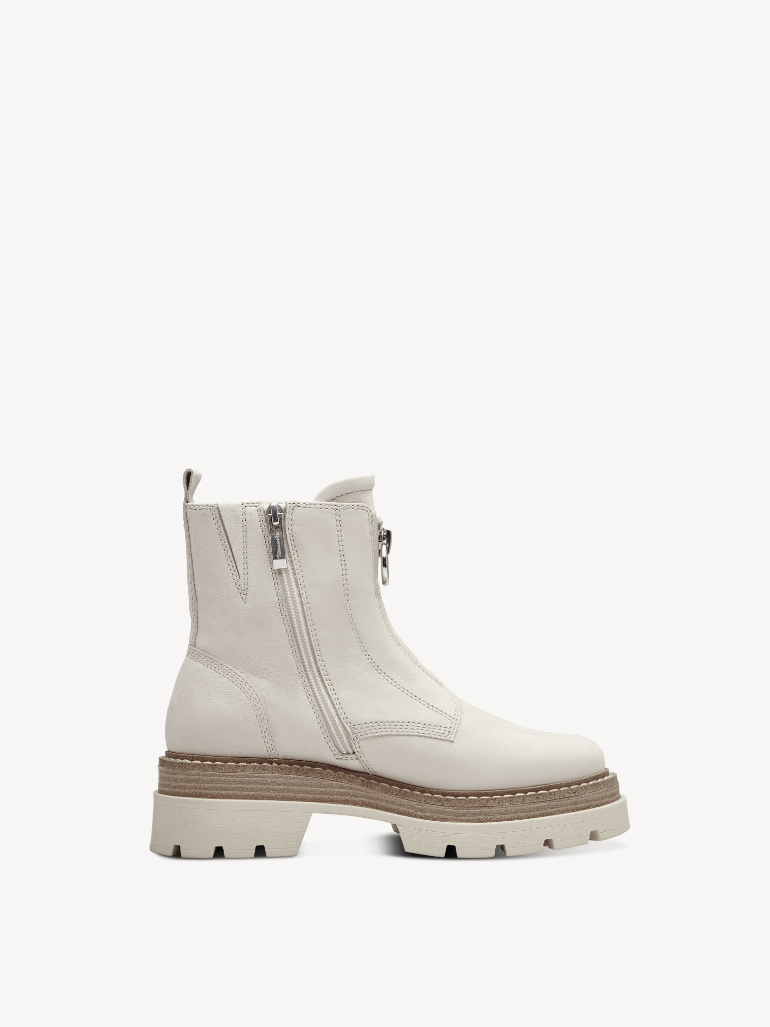 Bottine en cuir - beige