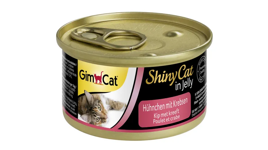 GimCat Katzennassfutter ShinyCat in Jelly Hühnchen mit Krebsen 70 g