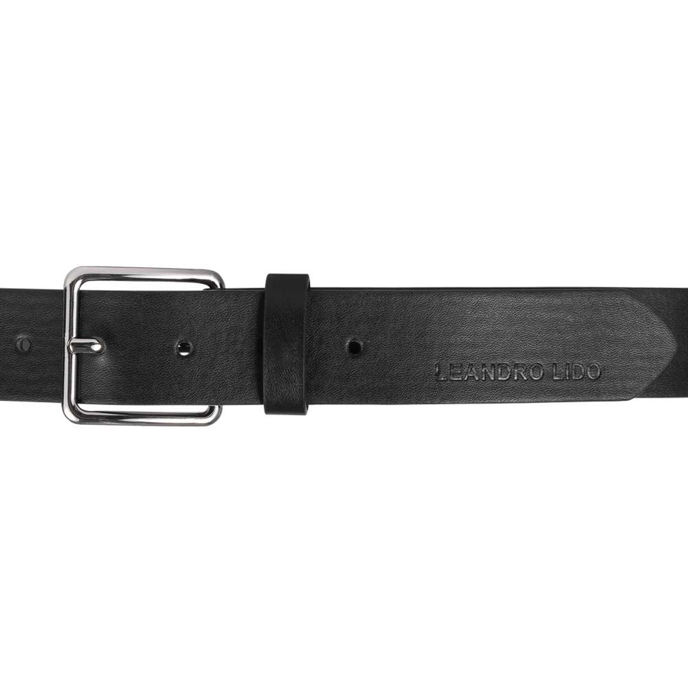 LEANDRO LIDO Comfort Casual Herren Gürtel schwarz