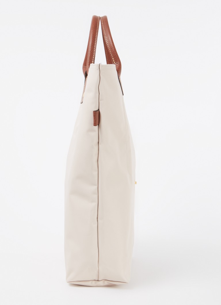 Geantă Longchamp Le Pliage Original, mărimea M, cu detalii din piele.