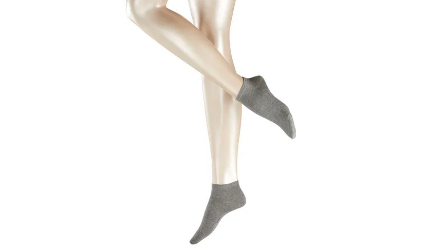 ESPRIT Damen Sneaker Socken uni 2er Pack light greymel.