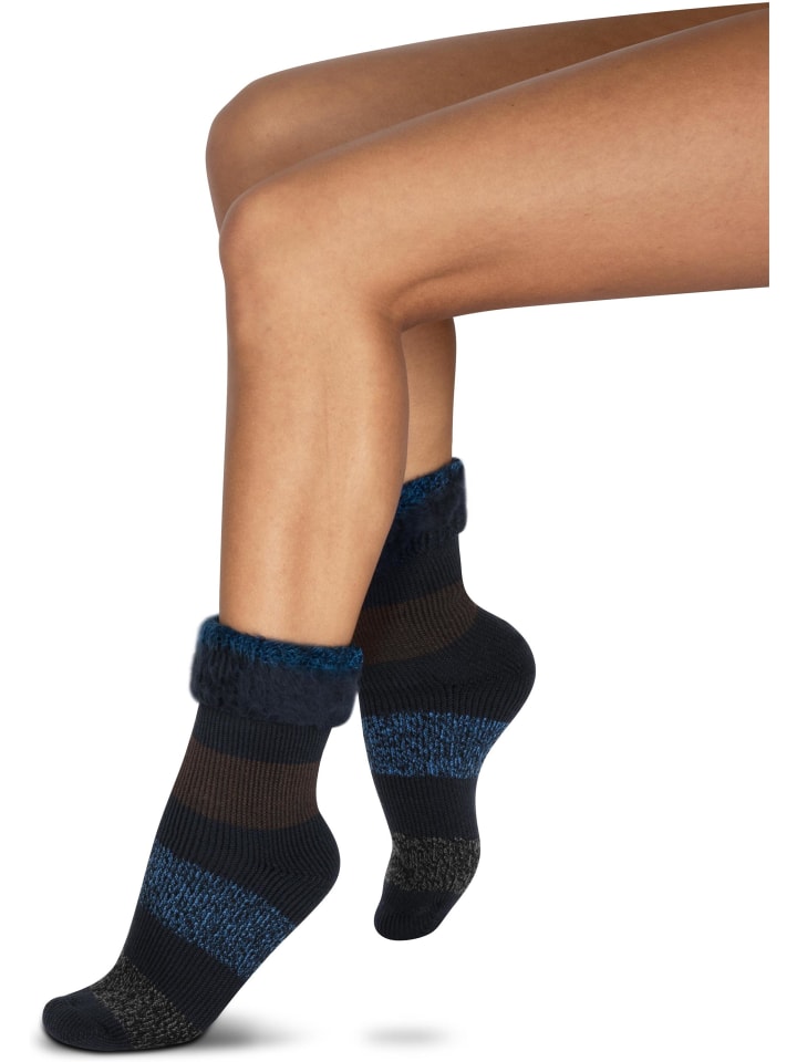 Polar Husky 1 Paar Wintersocken Extrem Hot in Blau-Block gestreift günstig kaufen