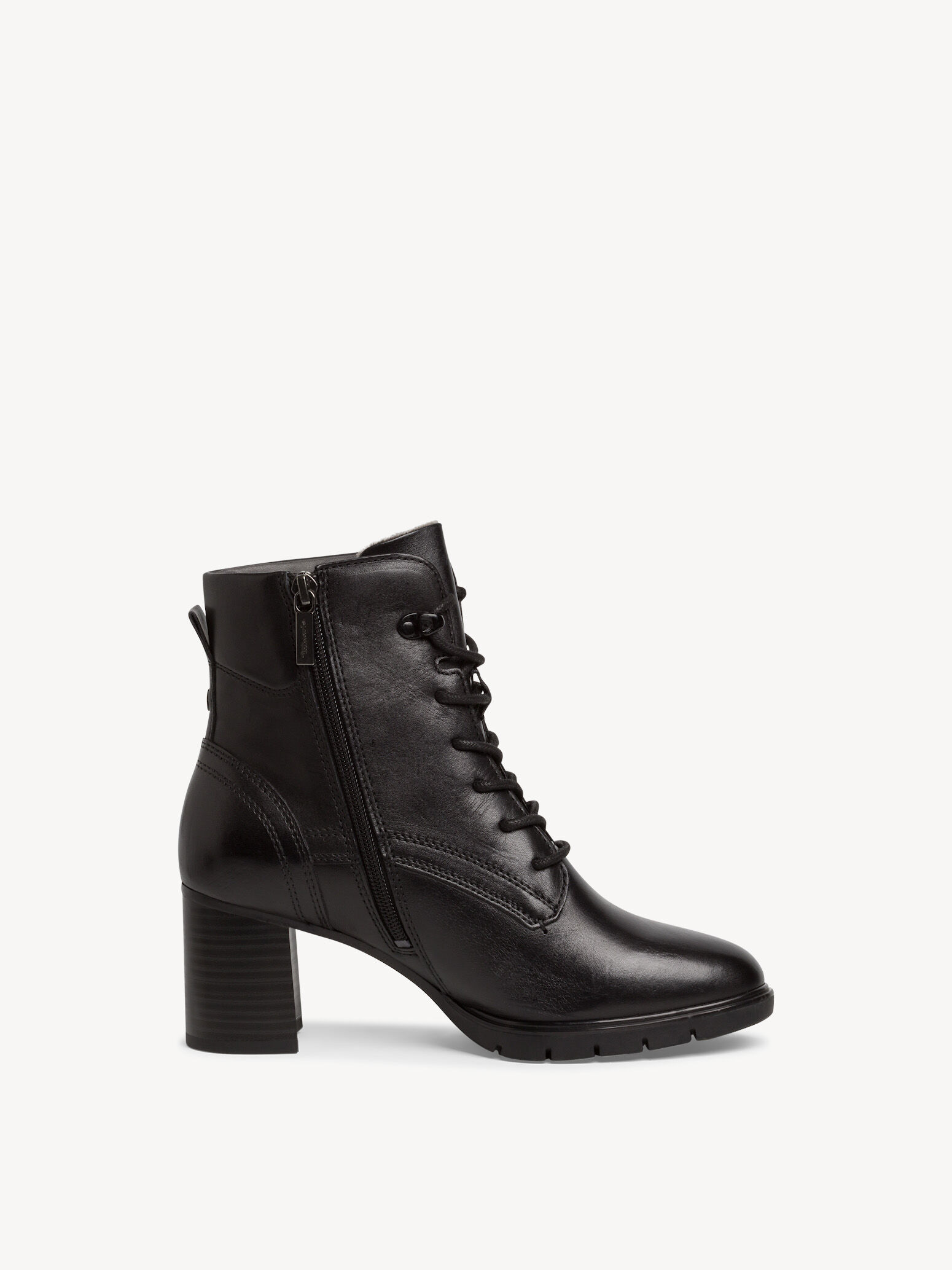 Bottine en cuir - noir