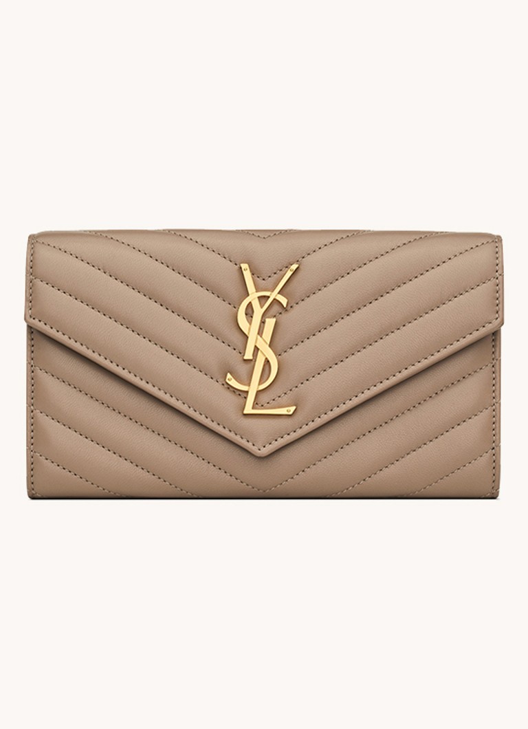 Pikowany portfel ze skóry jagnięcej Saint Laurent Cassandre