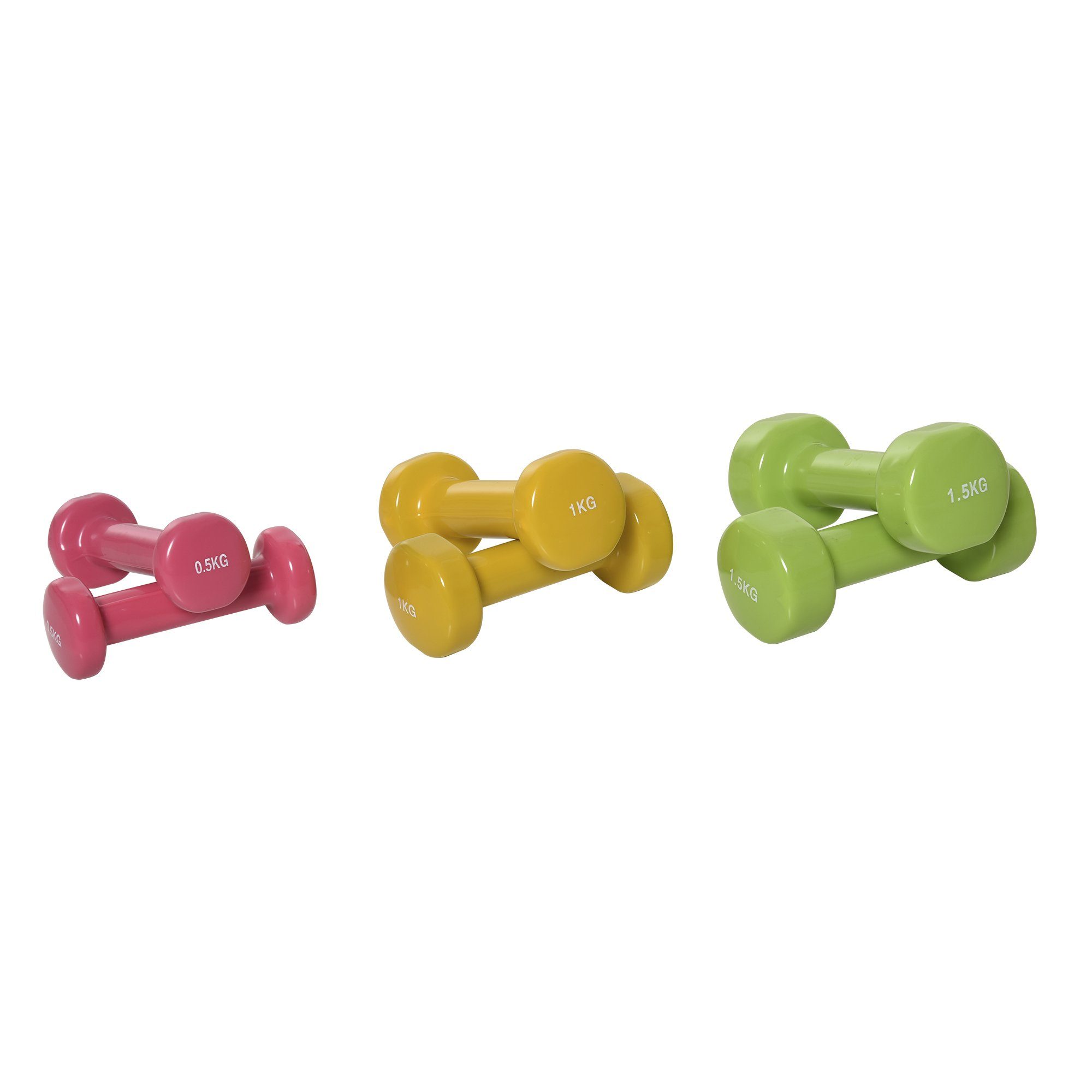 HOMCOM Hantelbank Hantel Set 6 kg
