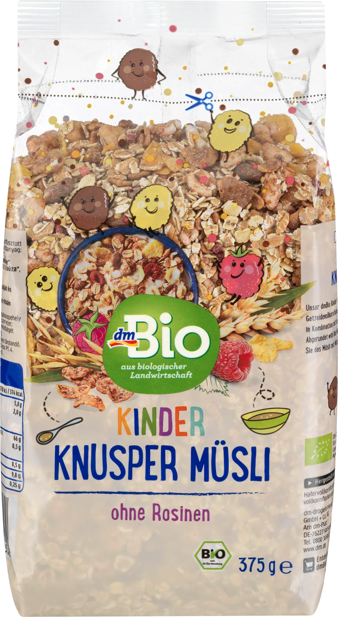 Knuspermüsli, ohne Rosinen Kinder, 375 g