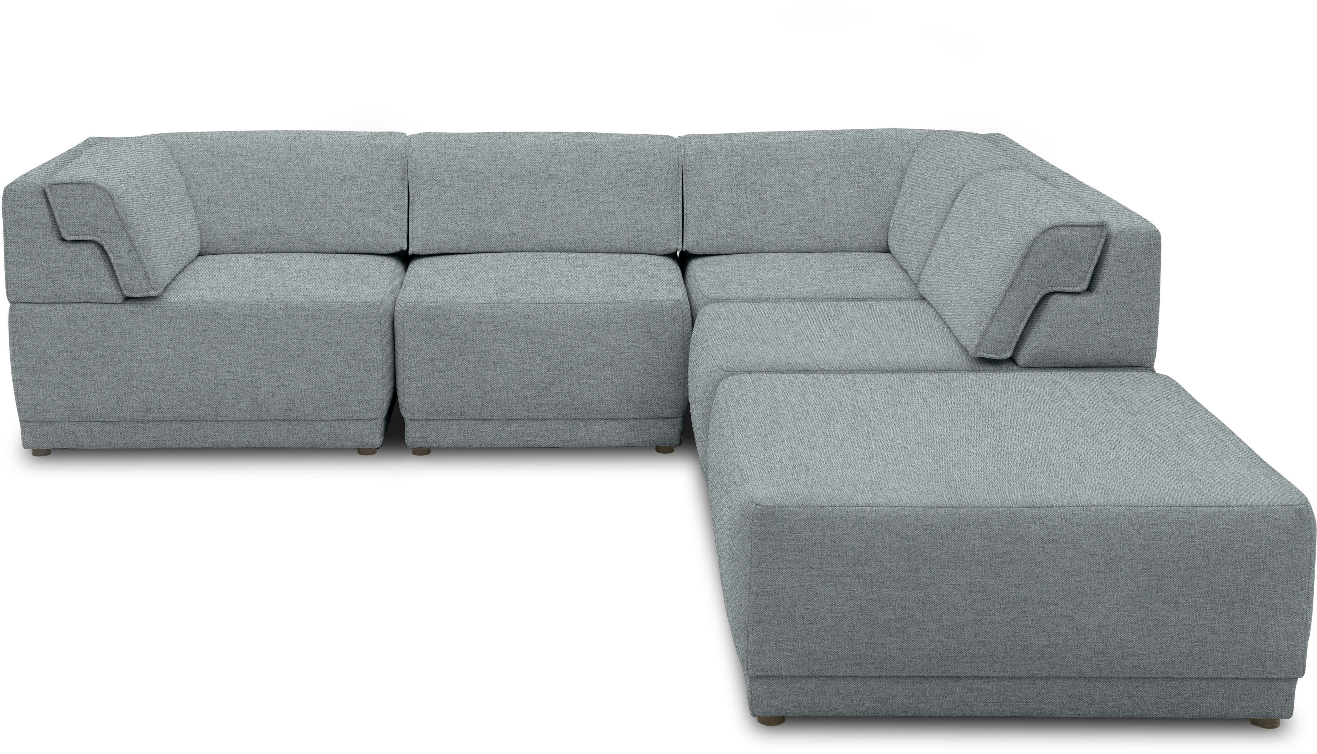 DOMO collection Loungesofa 800007, Set, Rückenkissen aufstellbar, unendlich erweiterbar