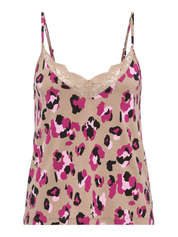 LASCANA Shorty in pink-beiger Leoprint günstig kaufen