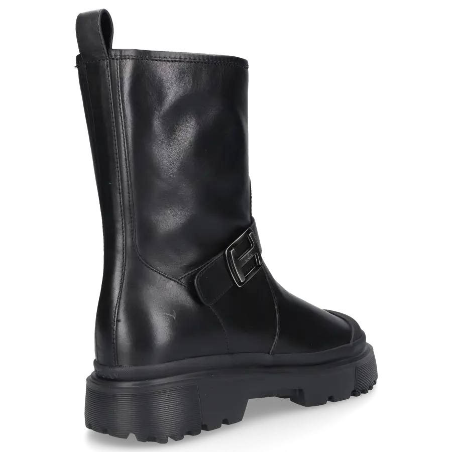 Hogan - Cowboy-/ Bikerstiefeletten H619 Kalbsleder - schwarz
