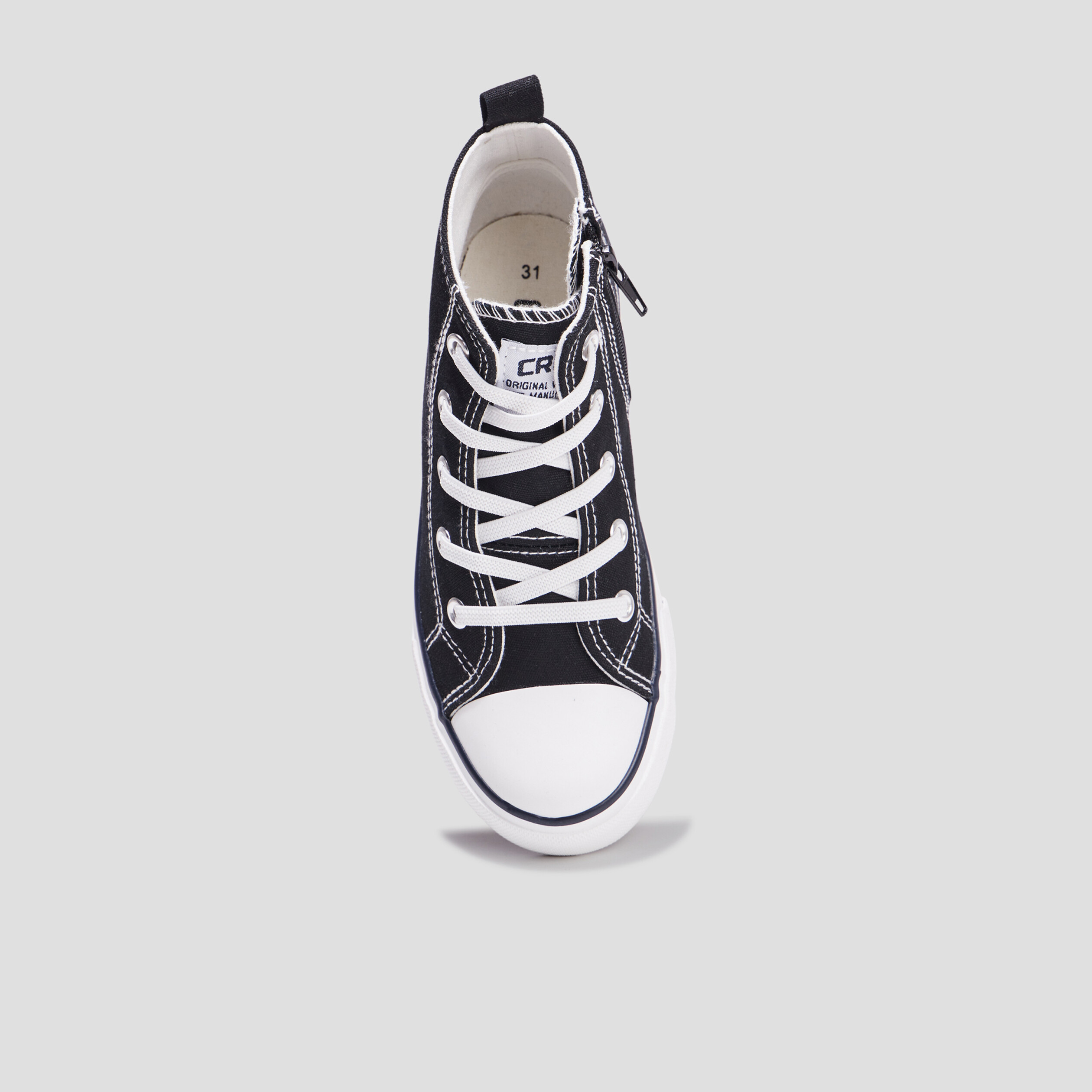 Tennis montantes en toile Creeks noir fille | La Halle