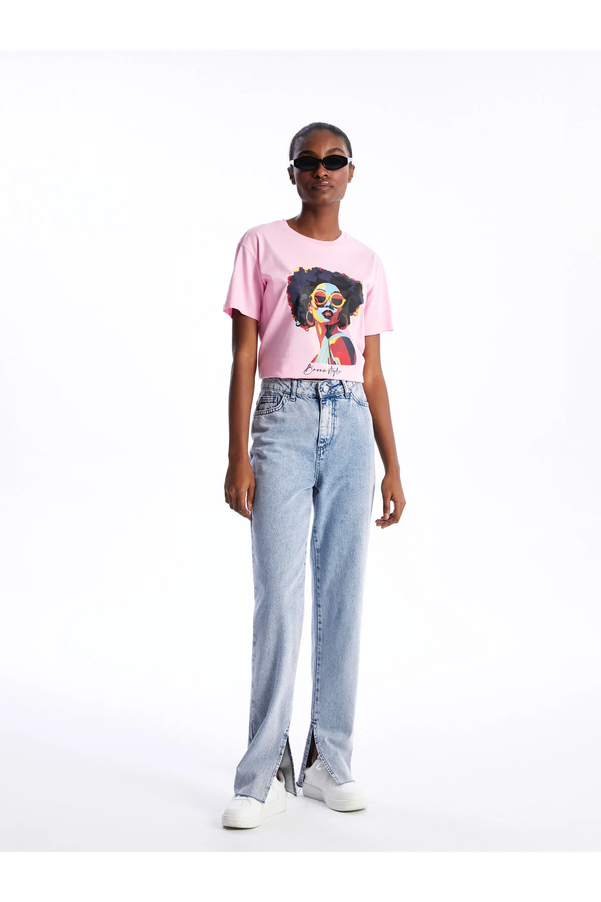 LC Waikiki  T-Shirt - Rosa - Regular Fit