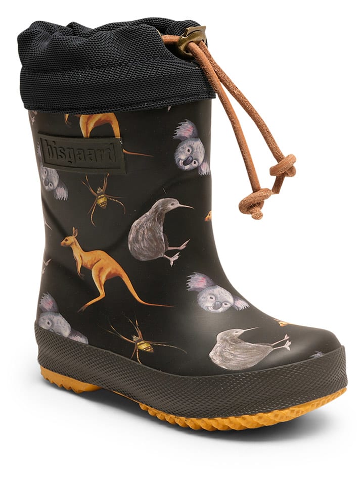 bisgaard Gummistiefel in Schwarz/ Orange günstig kaufen