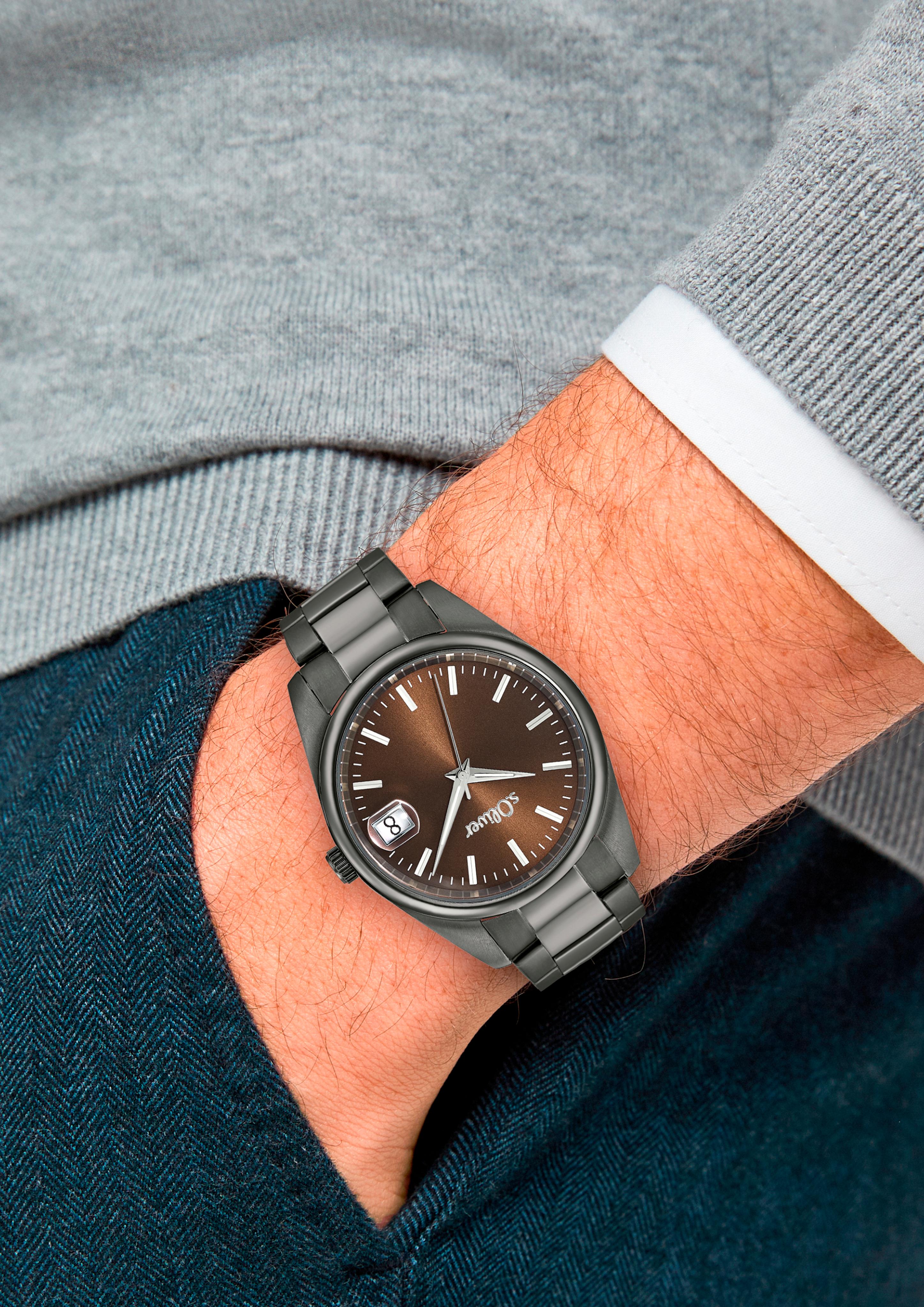 Morderne Uhr mit Gliederarmband  6006354-95B0