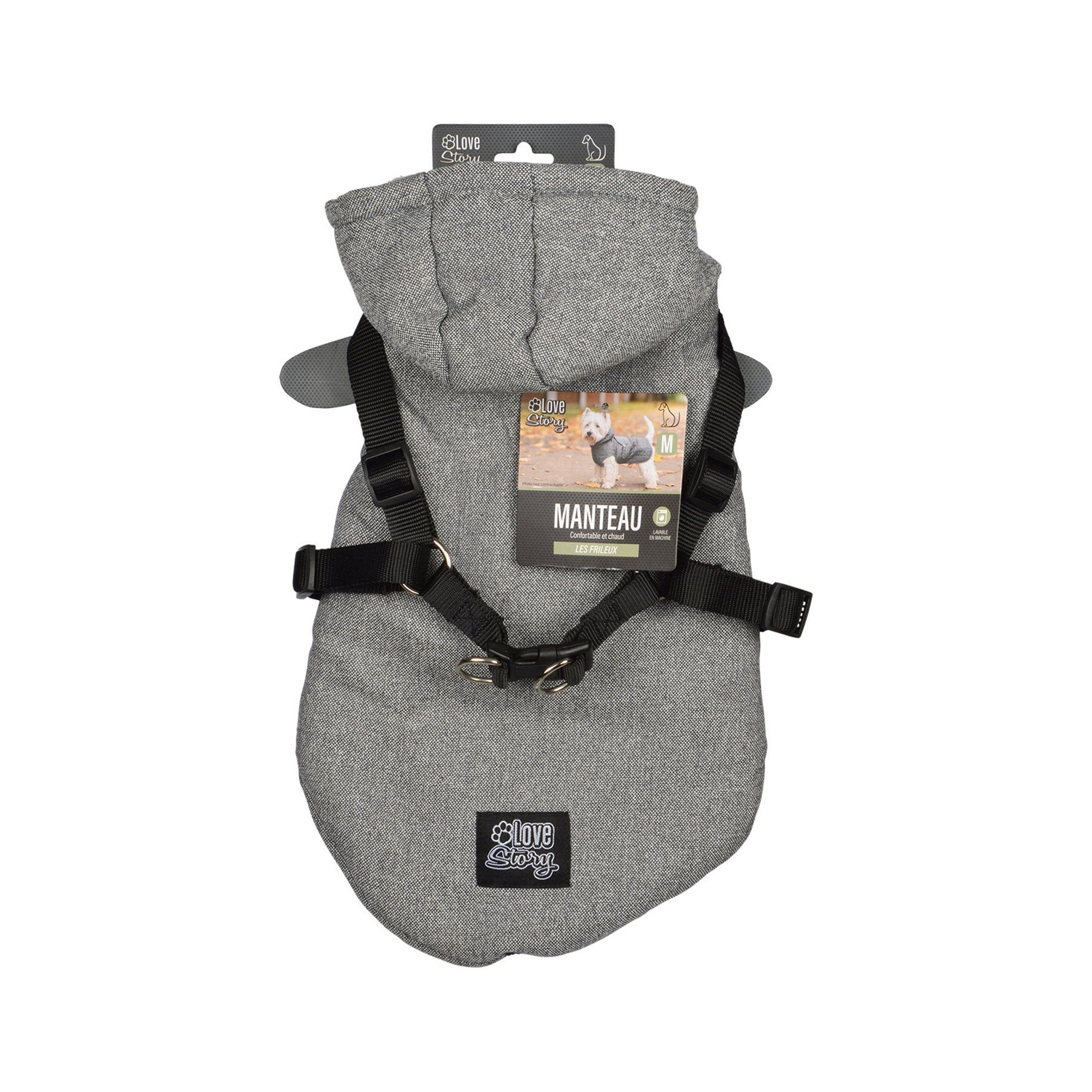dynamic24 Hundemantel, Hunde Mantel mit Gurt Winterjacke Hundebekleidung Mantel Jacken