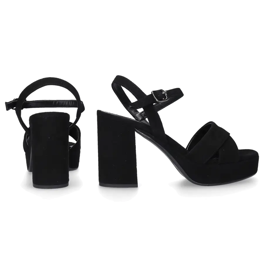 Sgamo - Sandalen 570 Veloursleder - schwarz